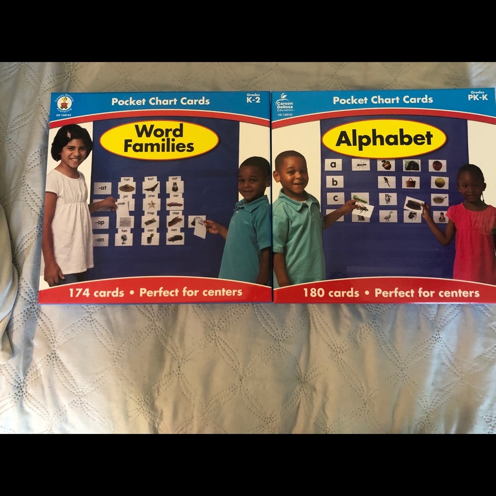 Pocket Chart Photo Cards - Words & Alphabet PK-2